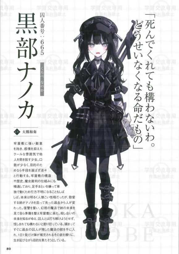 黑部奈叶香 立绘